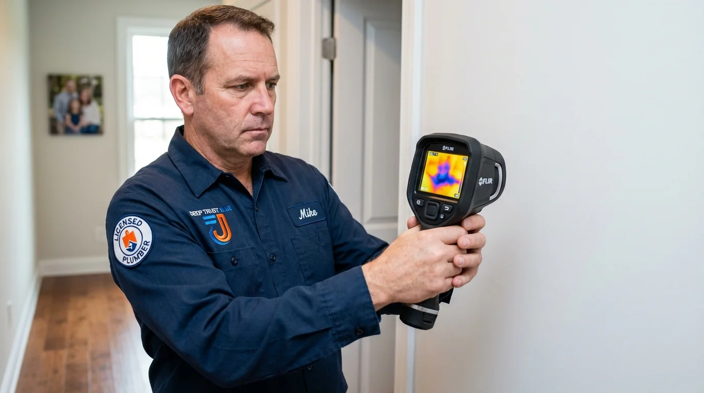 Thermal imaging leak detection by Johns Plumbing LLC in Enigma